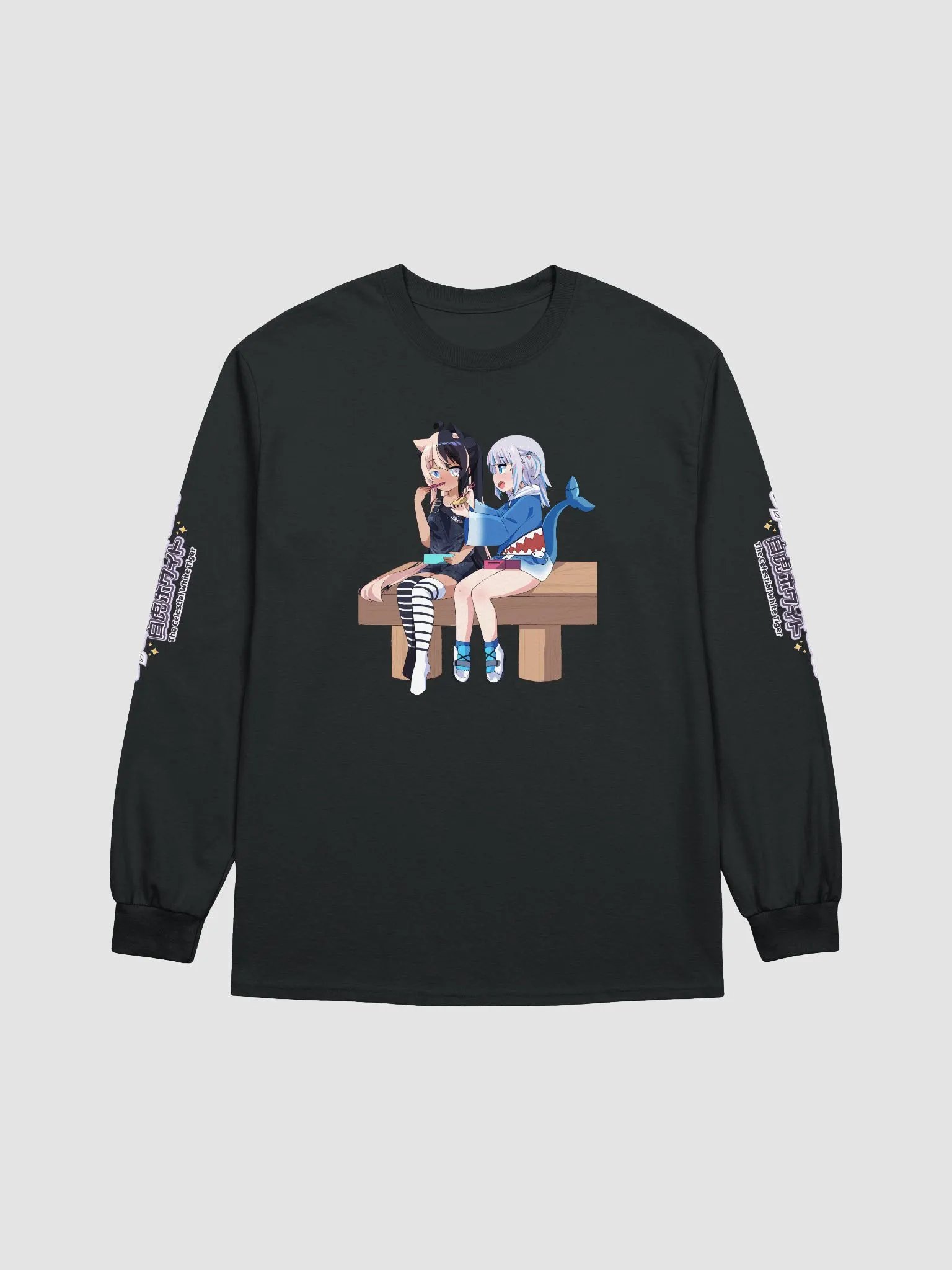 Cotton Long Sleeve T-Shirt (Unisex) - Byakko x Gura Edition product image (8)