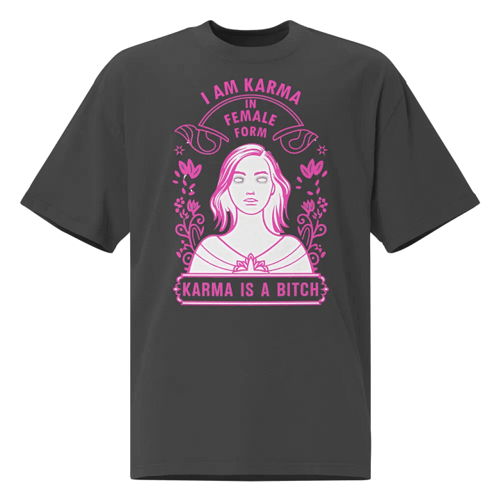 Karma-Inspired Oversized Faded T-Shirt product image (1)