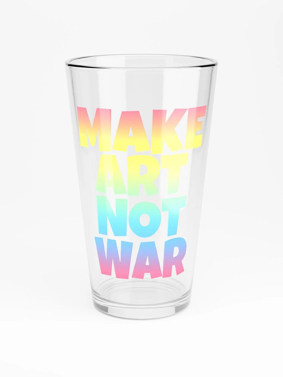 MAKE ART NOT WAR GLASS product image (3)