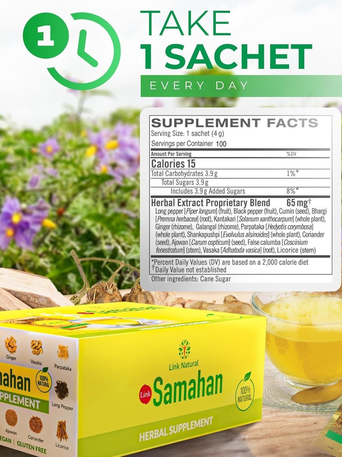 SAMAHAN Ayurvedic Herbal Tea Packets. product image (3)