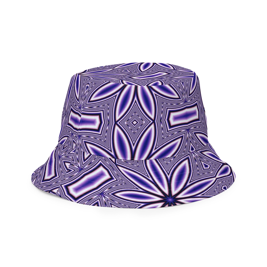 Blue Fractal Flower Kaleidoscope Bucket Hat product image (13)