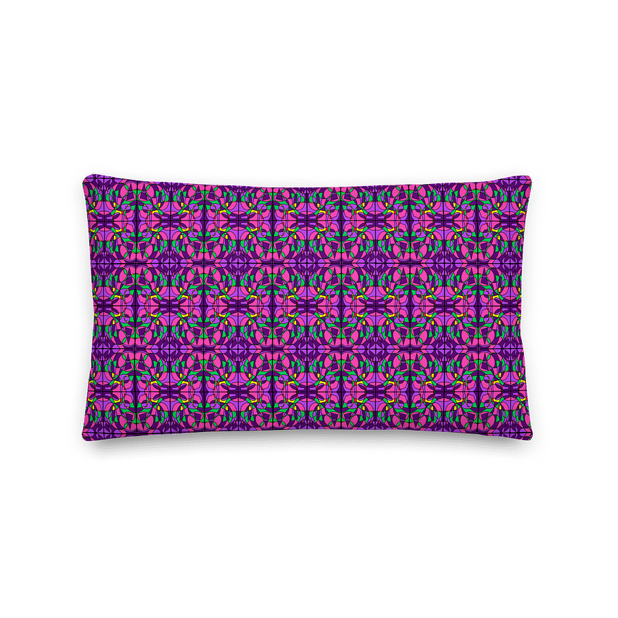Pink Stained Glass – Premium Decorative Pillow product image (2)