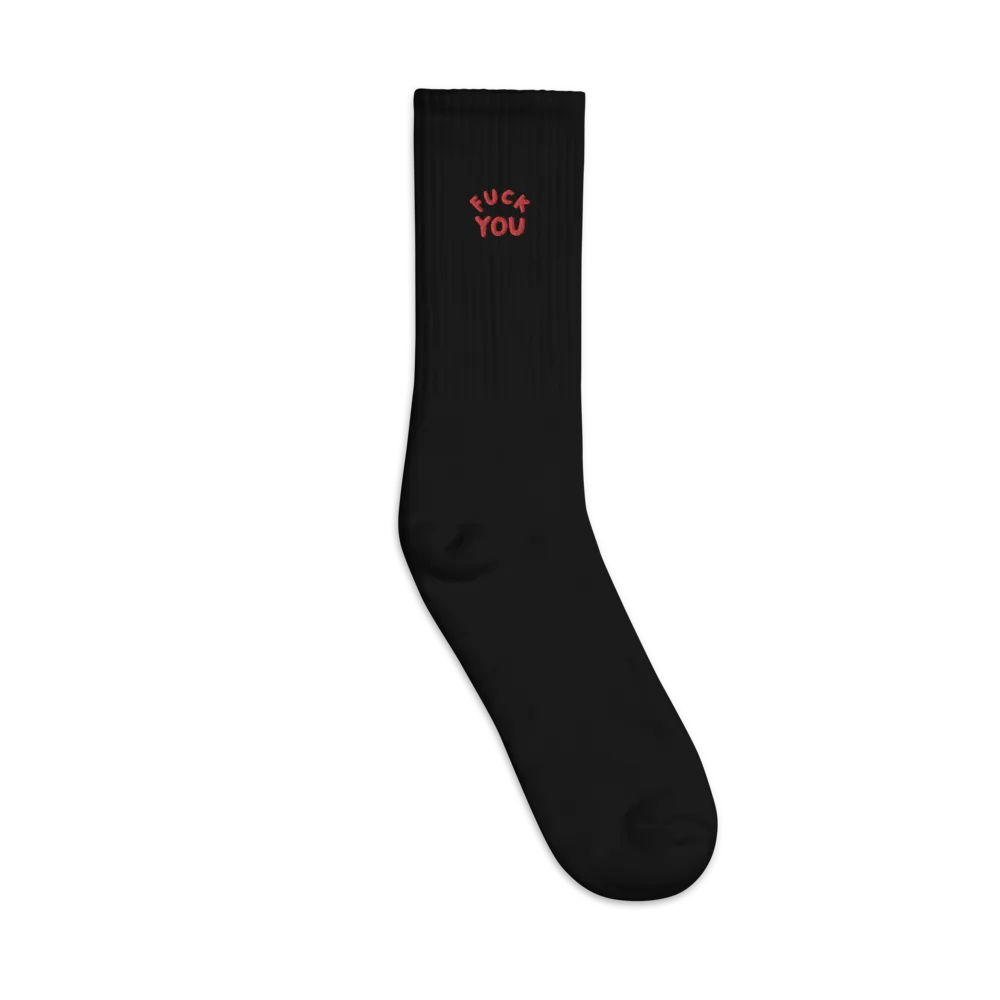 Fuck You Embroidered Socks product image (2)