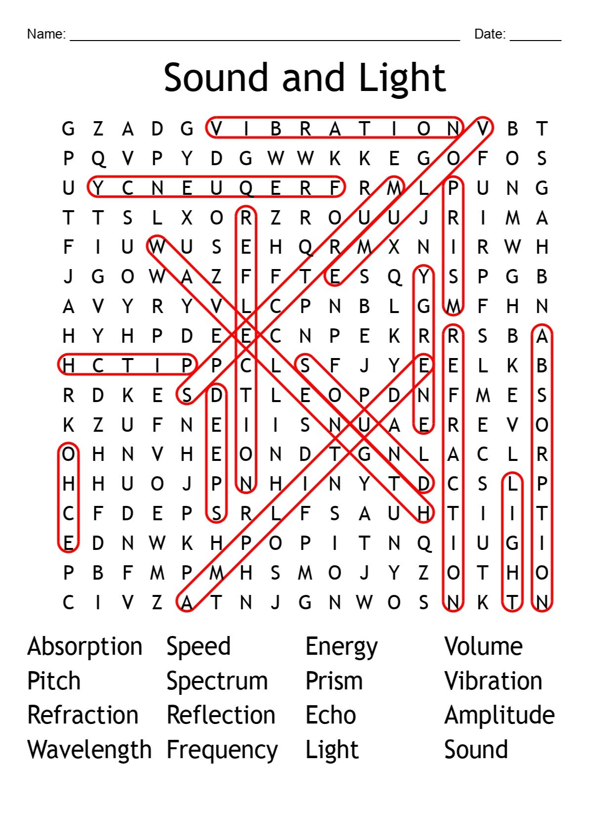 Printable Sound and Light Word Search – Fun Science Puzzle Activity! product image (2)