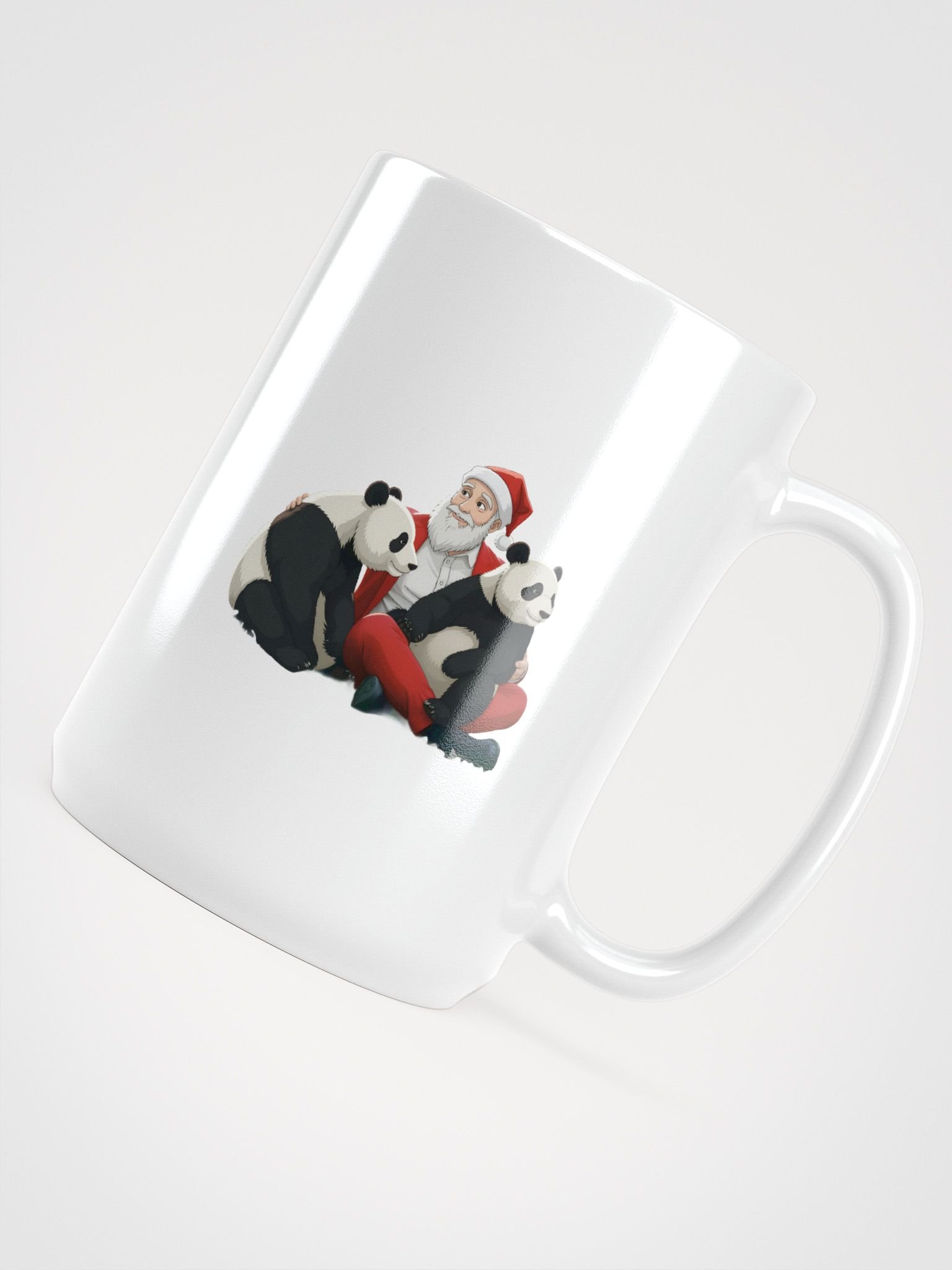 Pandas and Santa mug product image (5)