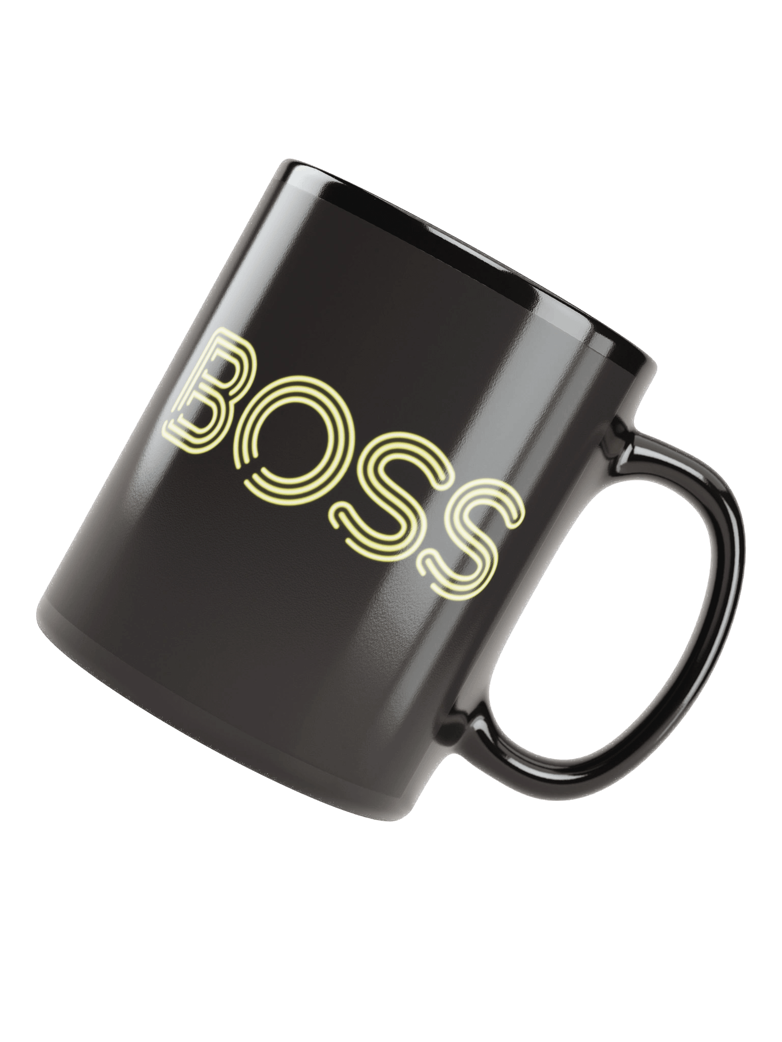 BOSS Neon Text Print Black Coffee Mug product image (5)