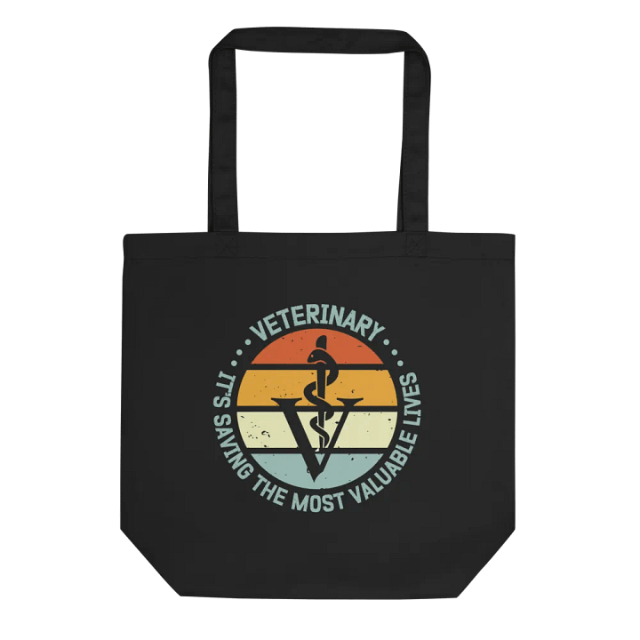"saving the most valuable lives" black bag (medium size) product image (1)