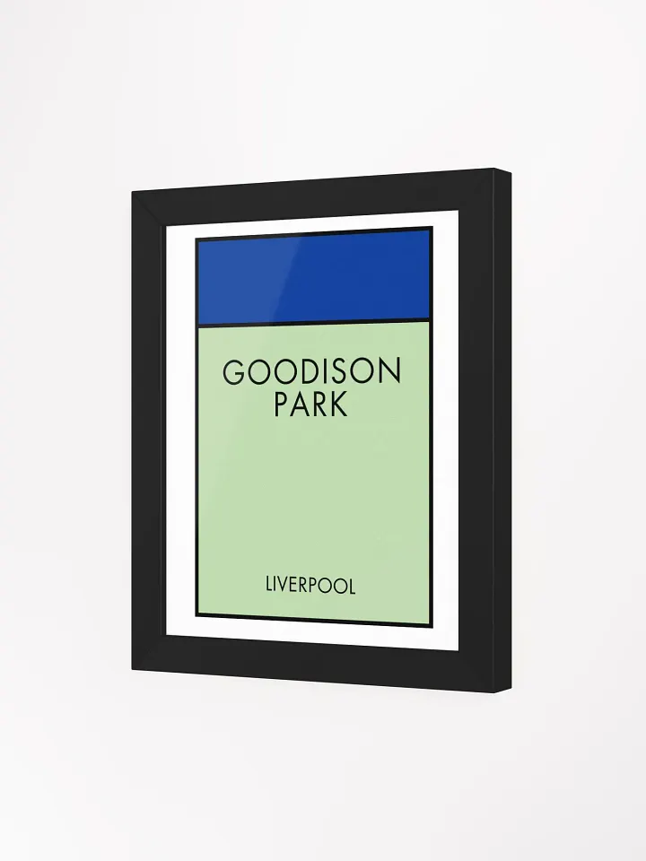 Goodison Park Liverpool Monopoly Title Art Framed Print product image (1)