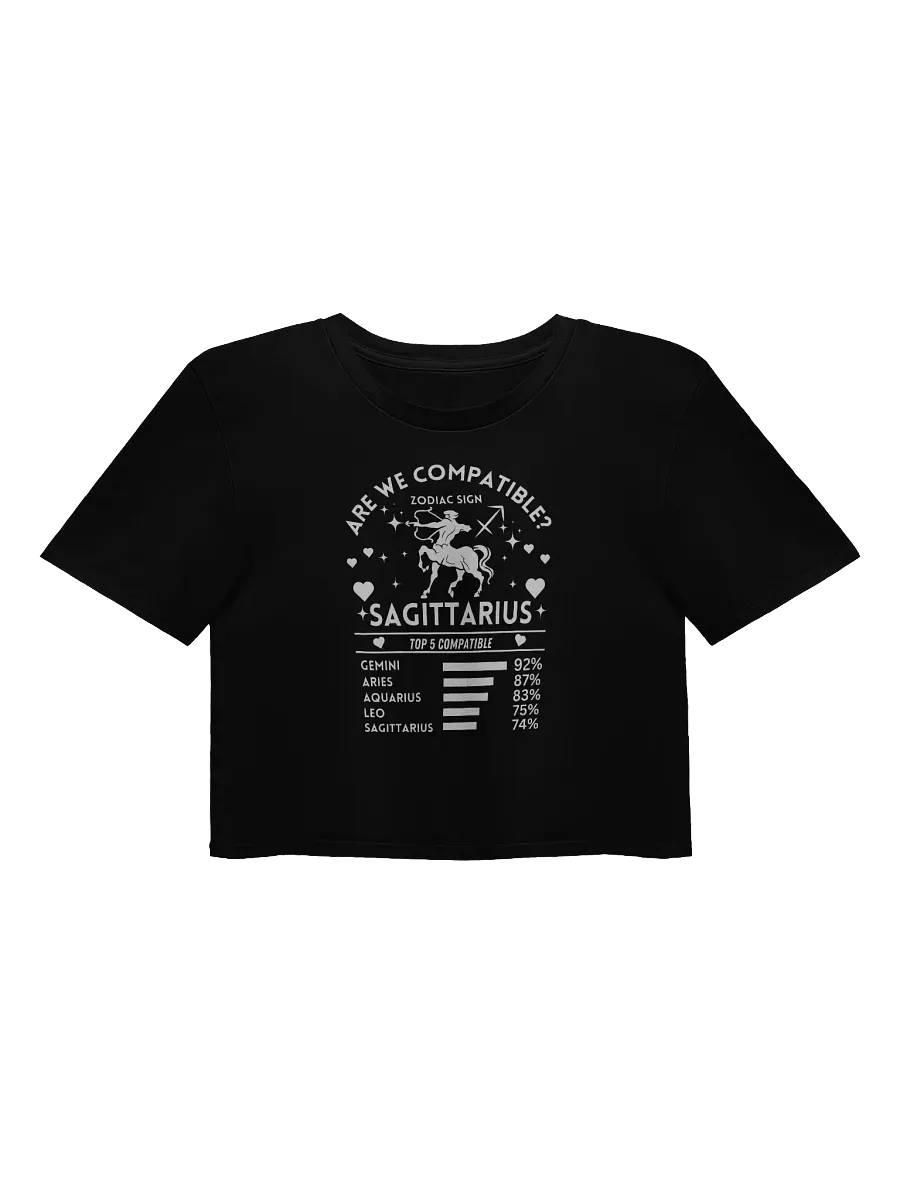 Sagittarius Zodiac Sign Romantic Compatibility - AS Colour Women's Premium Crop Top product image (3)