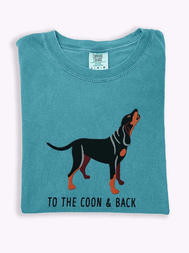 To the Coon and Back T-Shirt(Embroidered) of a Black and Tan Coonhound product image (1)
