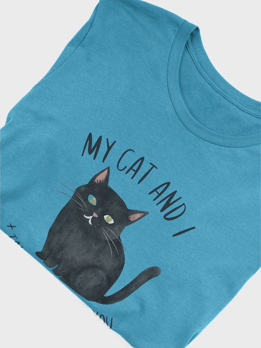 My Cat and I Talk Shit About You Funny Black Cat T-Shirt product image (6)
