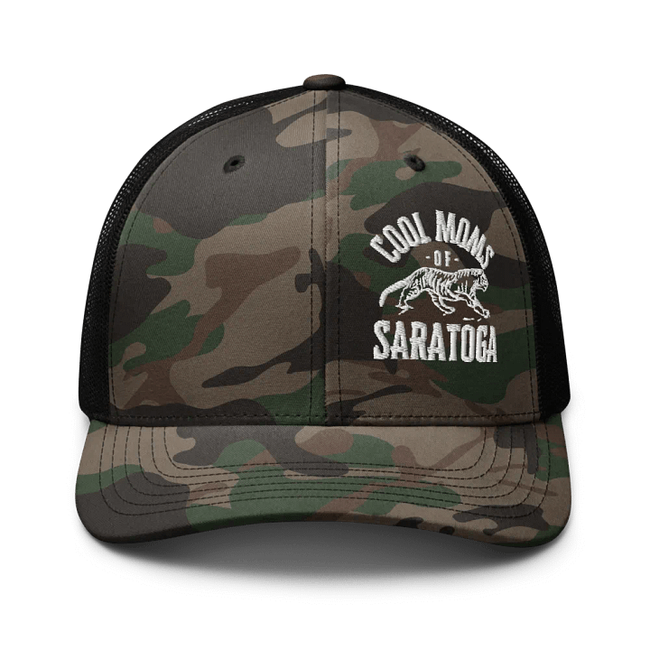 Cool Moms of Saratoga Tiger Camo Trucker Hat product image (1)