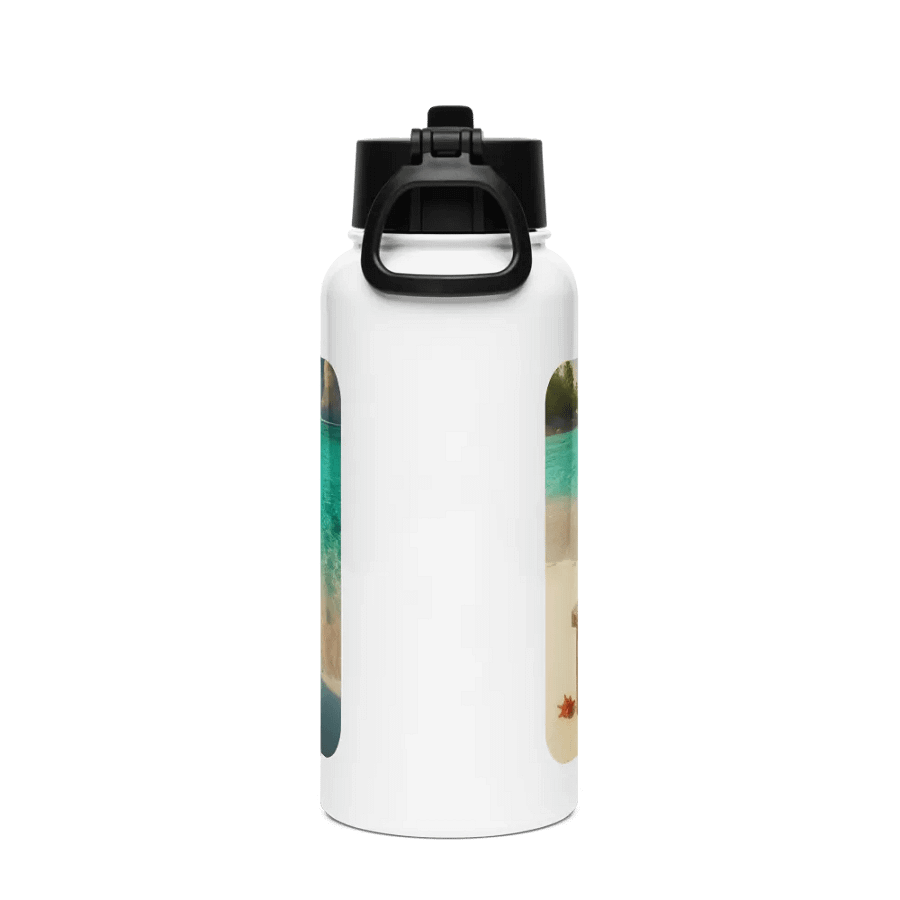 Tropical Paradise Stainless Steel Water Bottle | AI Design product image (2)