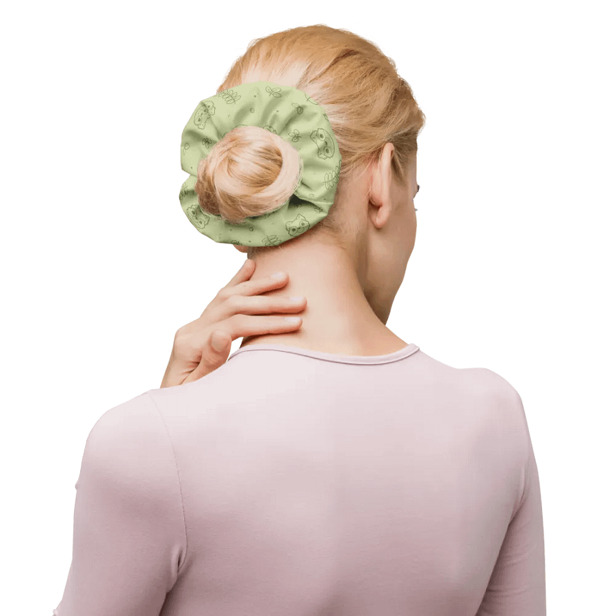 Green recycled scrunchie | Woodland frens product image (10)