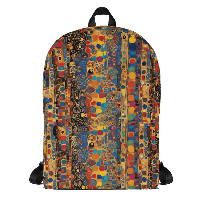 Symmetric Fusion All-Over Print Backpack for art students and arty friends product image (1)