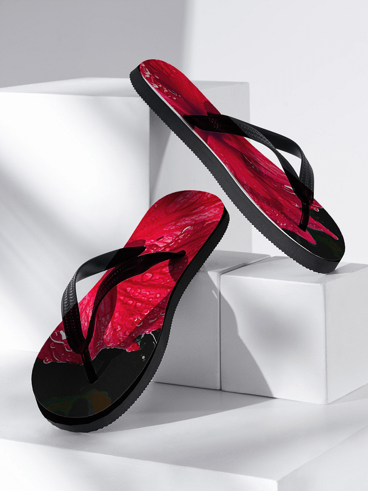 Dewy Hibiscus Custom Flip-Flops product image (2)