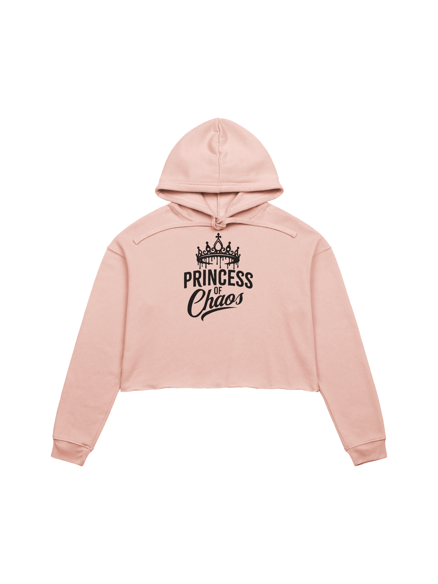 Princess of Chaos Tiara Cropped Hoodie - Black Text product image (1)