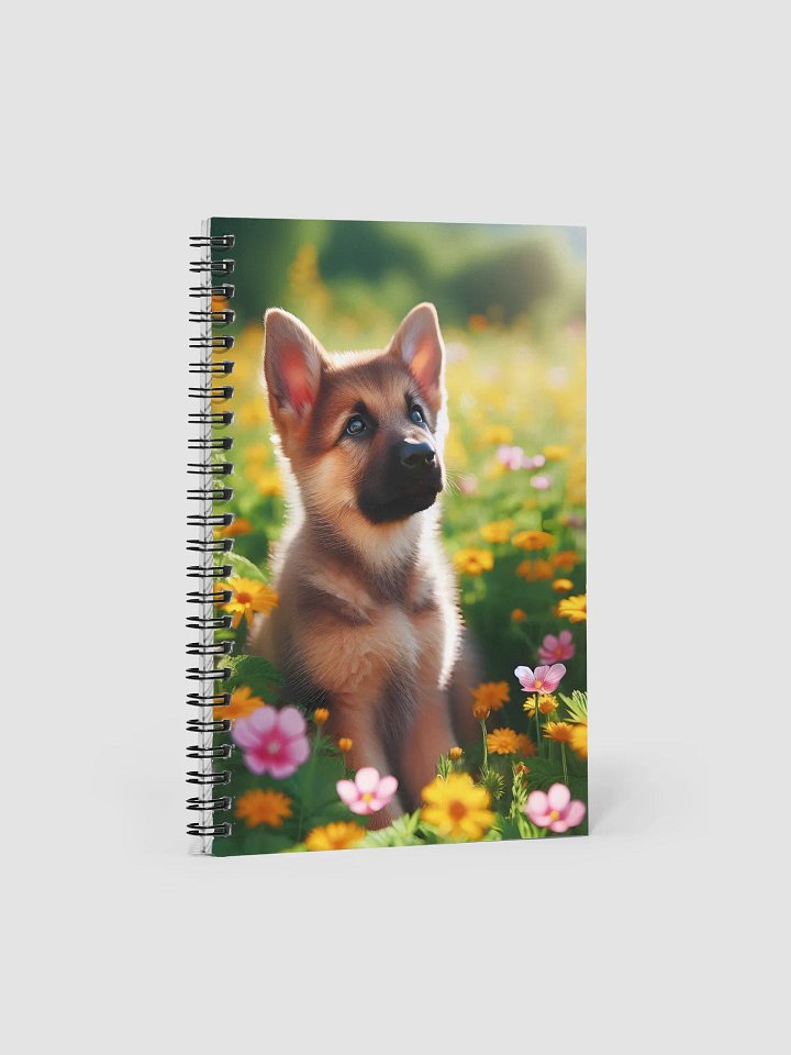 Summer Shephard Puppy Spiral Doted Notebook product image (1)