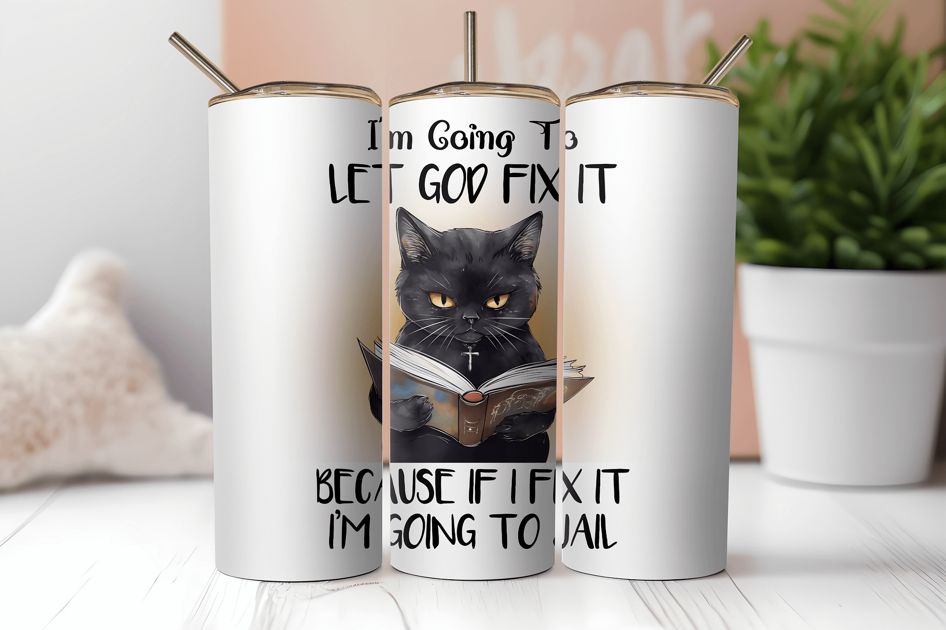 Divine Feline Stainless Steel Tumbler product image (2)