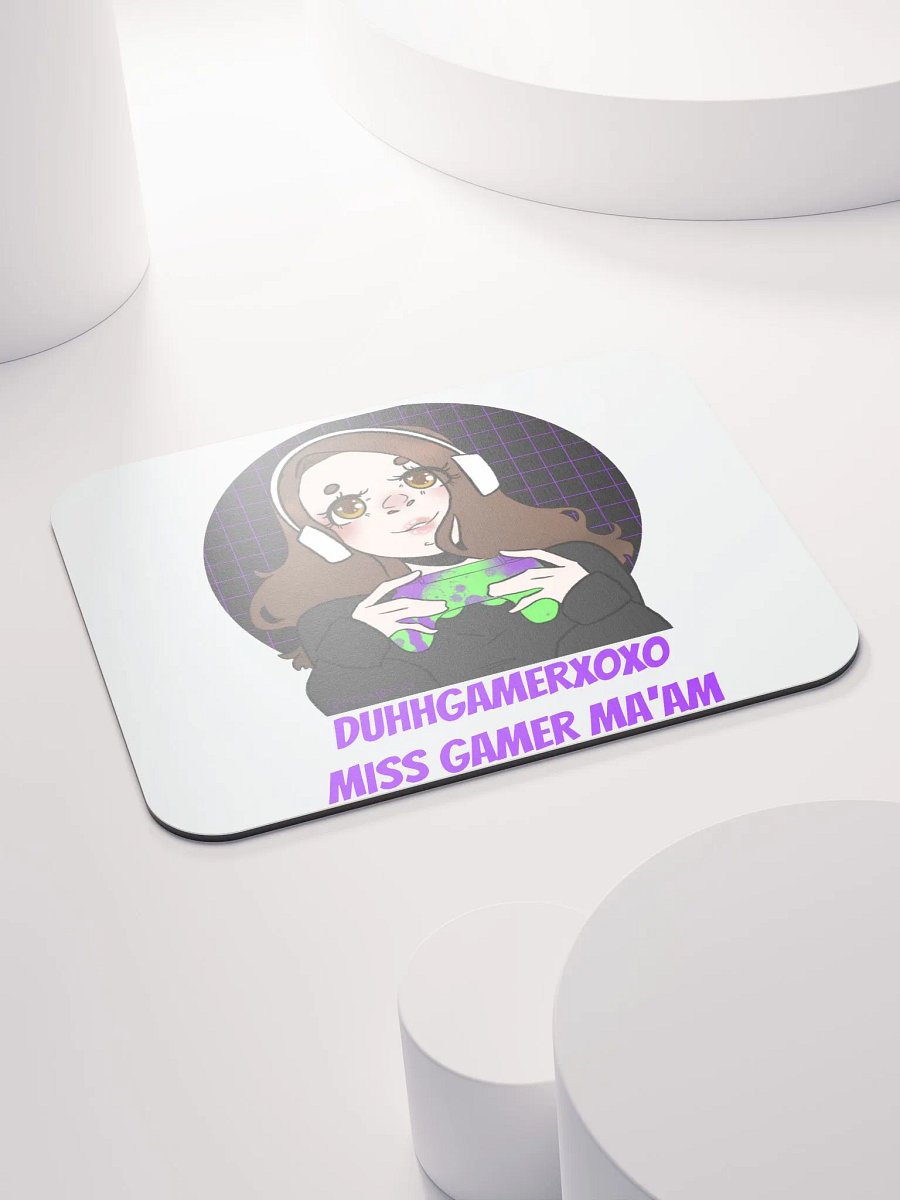 DuhhGamerXOXO/Miss Gamer Ma'am Mouse Pad - Purple Text product image (4)
