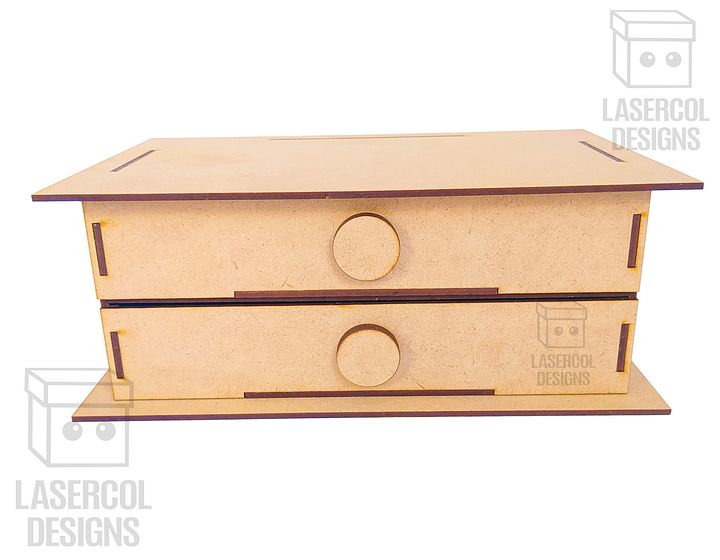 2 Drawers Desk Organizer - Laser Cut Files product image (2)