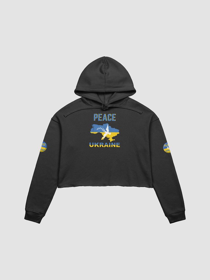 Ukrainian Peace Emblem Crop Hoodie product image (1)