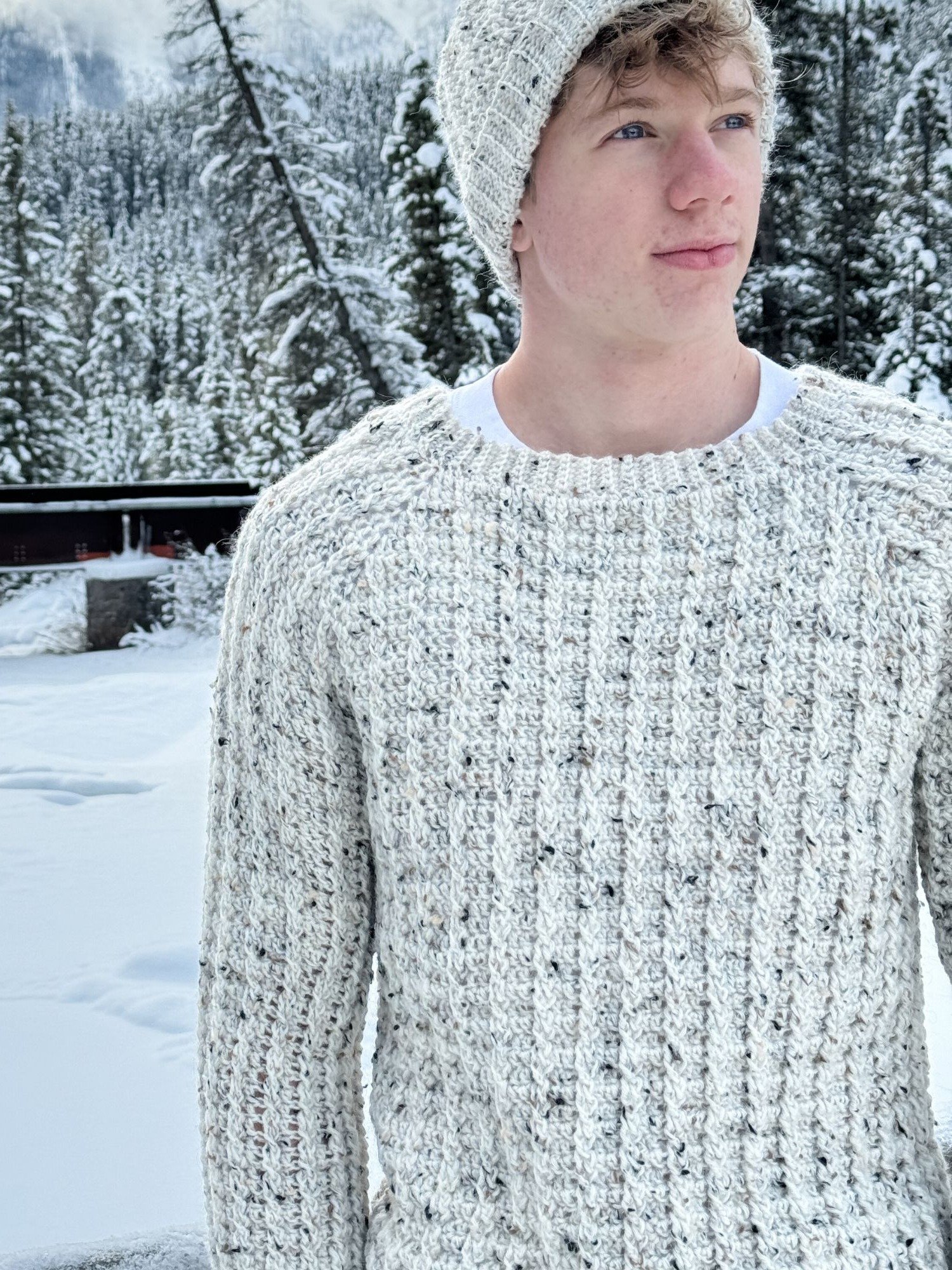 Winter Wonder Cable Pullover Crochet Pattern product image (6)
