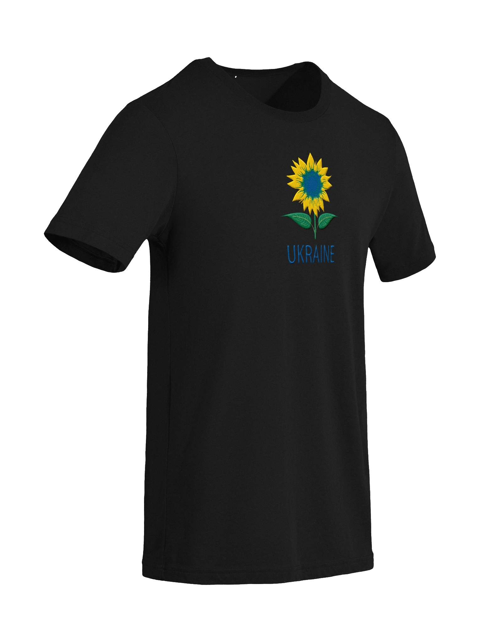 Ukraine Sunflower Ukrainian Symbol Yellow Blue Heritage Flower | Bella+Canvas Triblend Short Sleeve T-Shirt | Embroidered product image (106)