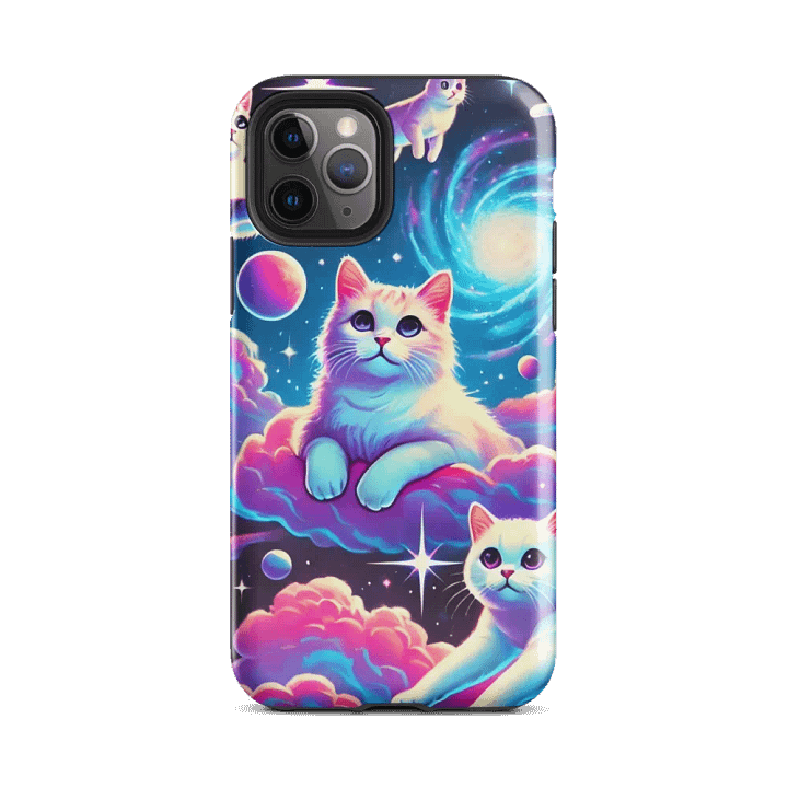 Cosmic Cat Adventure iPhone Tough Case - Galactic Feline Fantasy product image (25)
