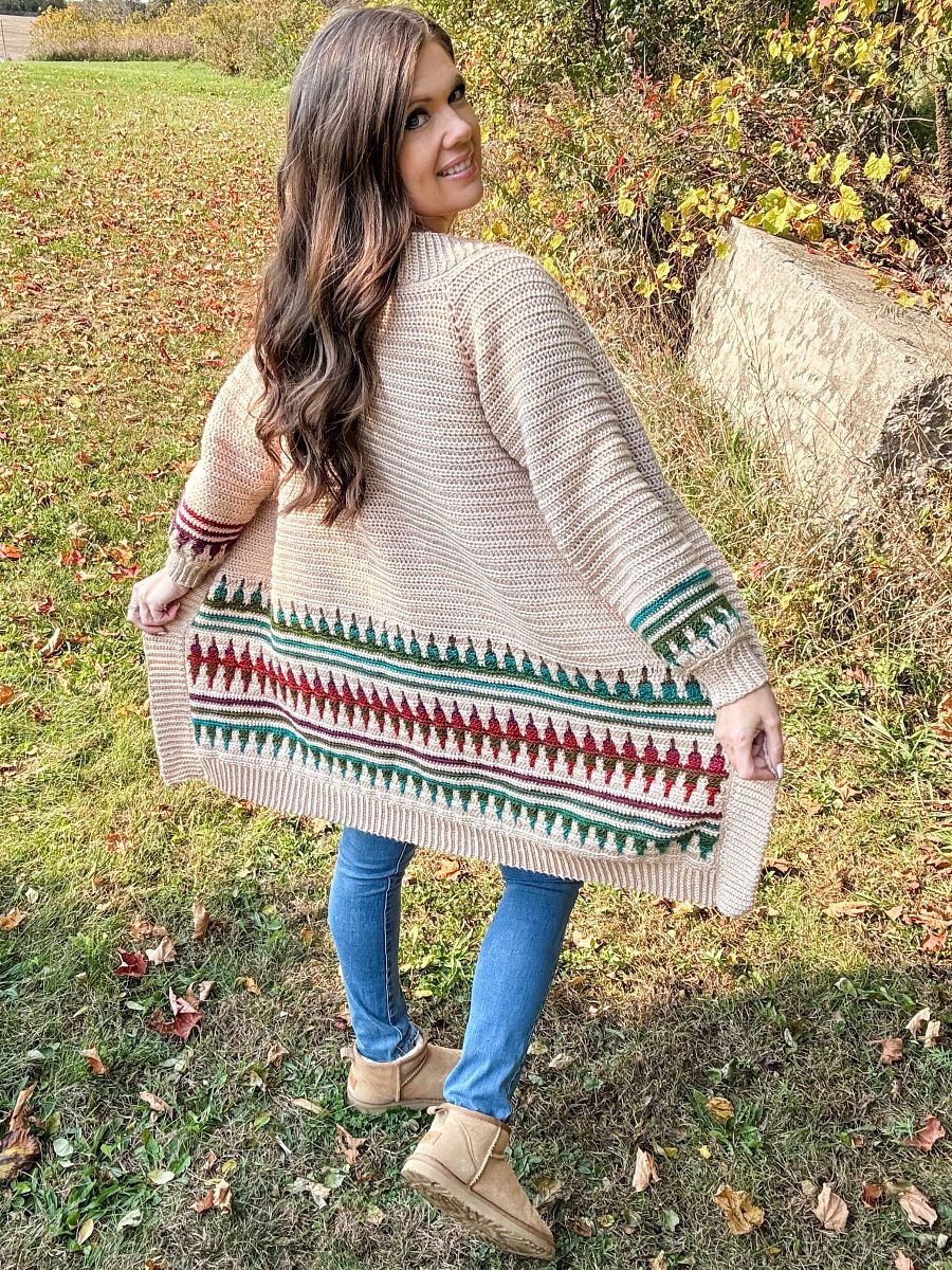 Autumn's Charm Mosaic Cardigan Crochet Pattern product image (4)