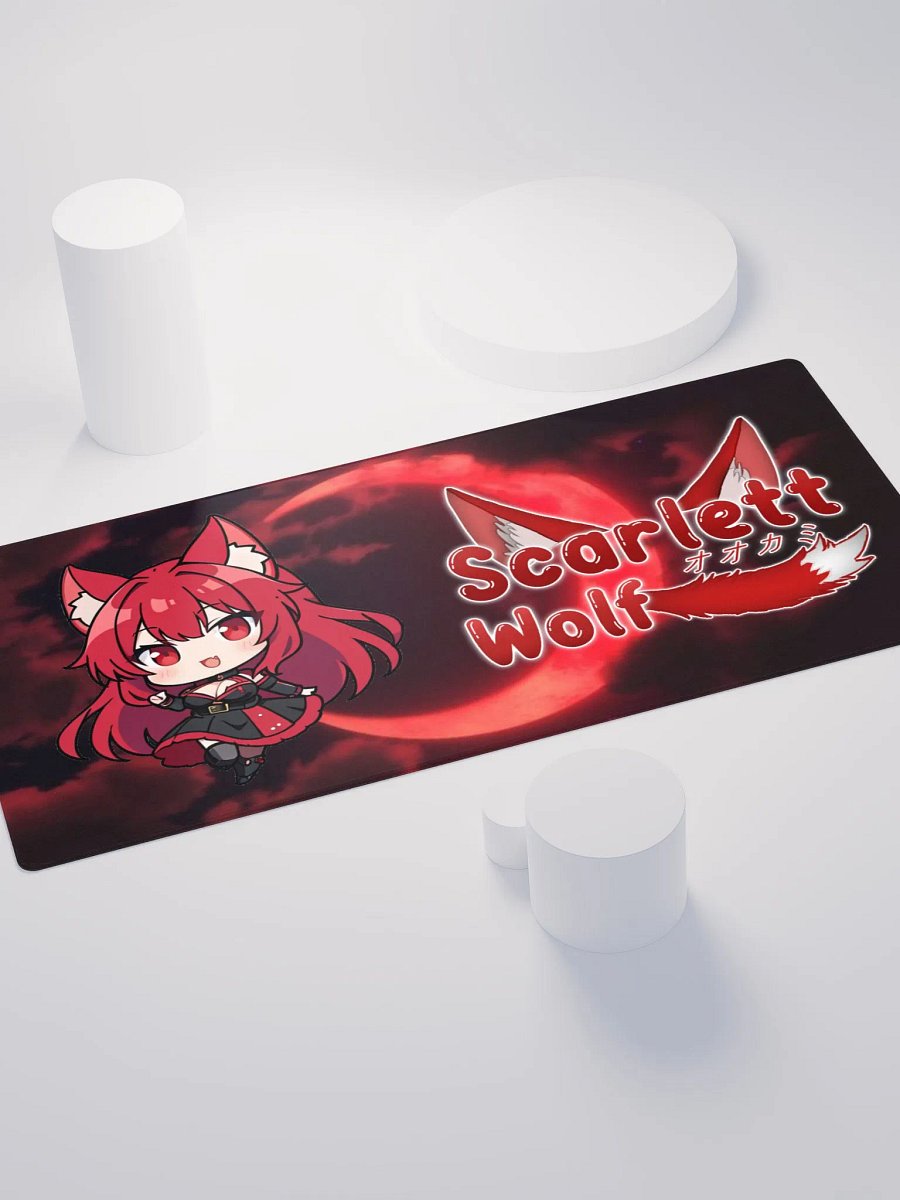 Scarlett Wolf Red Moon Gaming Mouse Pad Large product image (3)