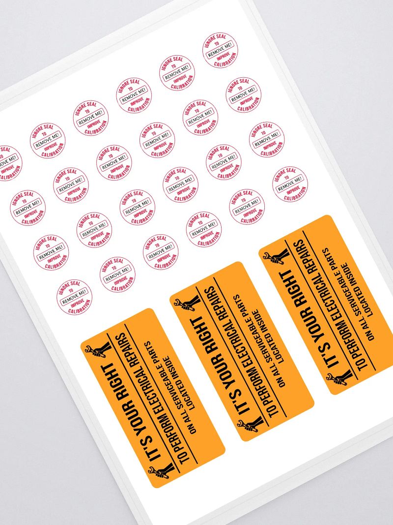 Empowering Calibration Seals and Serviceable Parts Inside Stickers