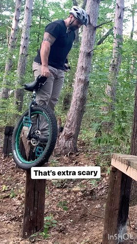 ⚠️⚠️ The last fall is a little rough ⚠️⚠️

But this is a feature I’m building in my woods specifically for unicycling. It mig...