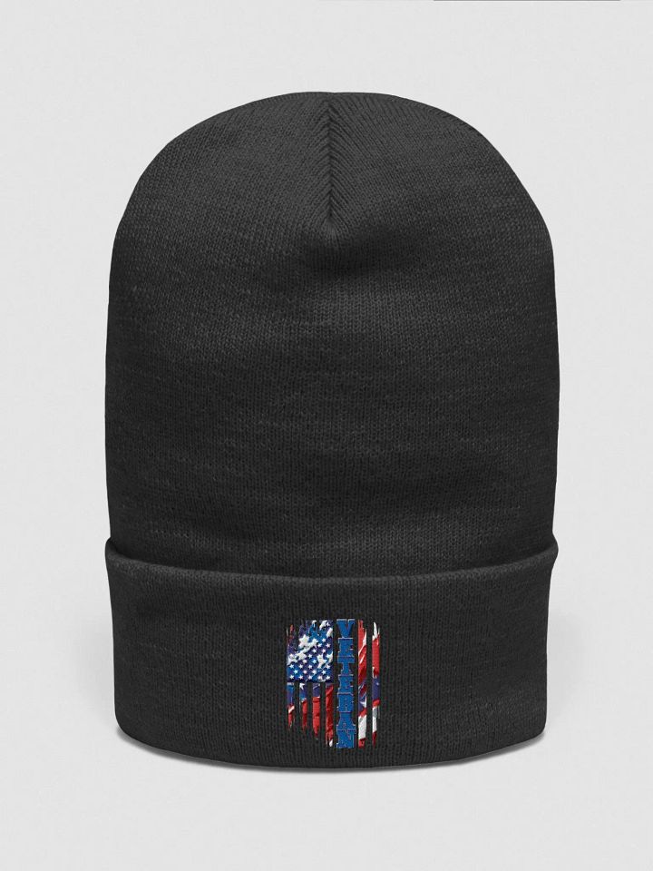 Patriotic Veteran Distressed Flag Beanie product image (1)