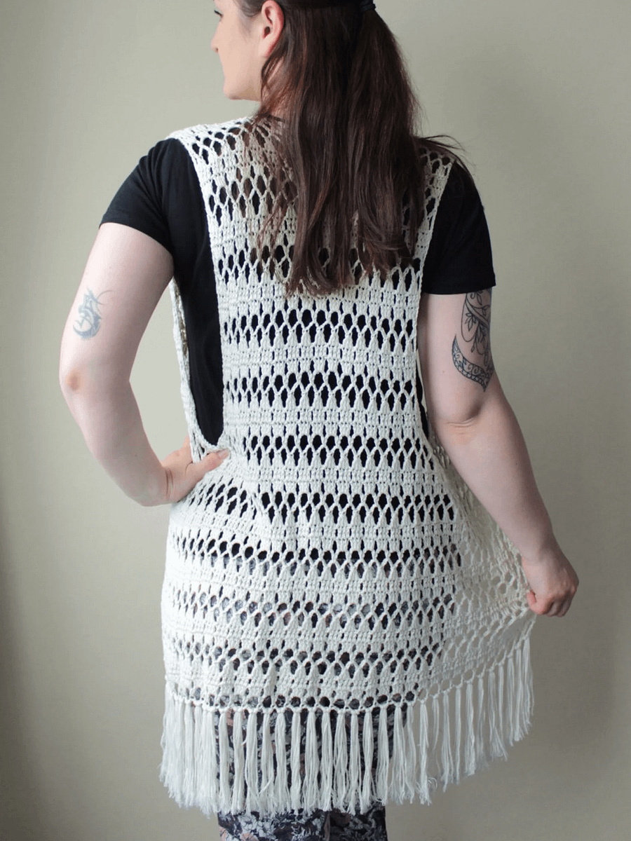 Crochet Boho Beach Vest For Summer PDF Pattern eBook product image (7)