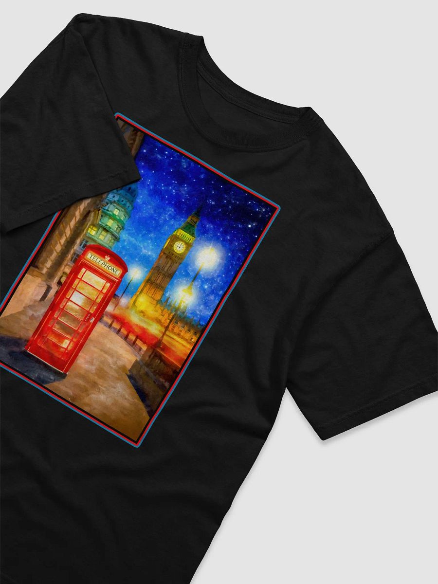 London Phone Box Art – Big Ben At Night T-Shirt product image (37)