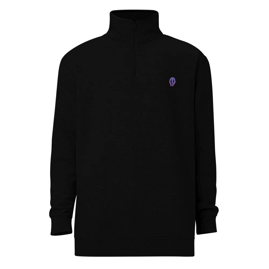 EXCLAIMING MENTALLY (bubblegum design) embroidered quarter zip product image (2)