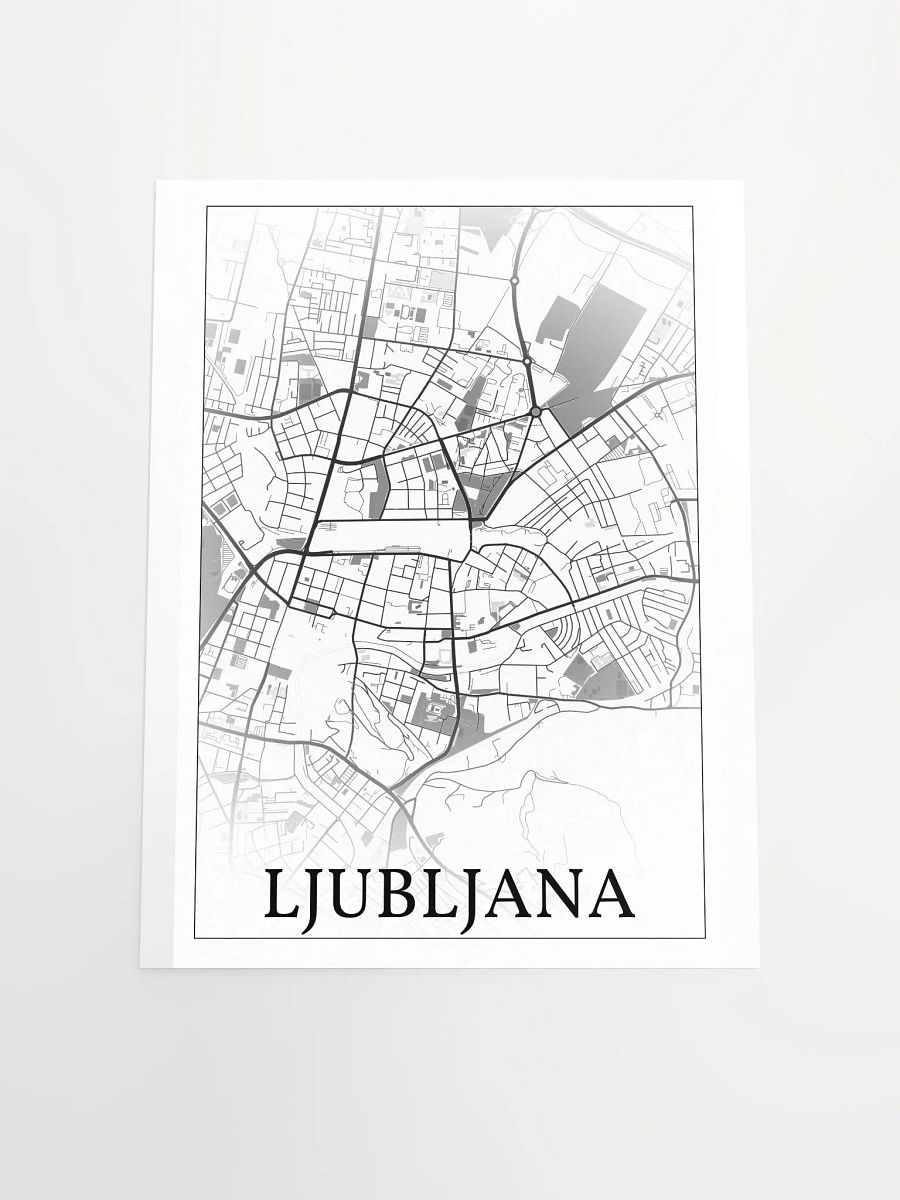 Ljubljana, Slovenia, city map print product image (20)