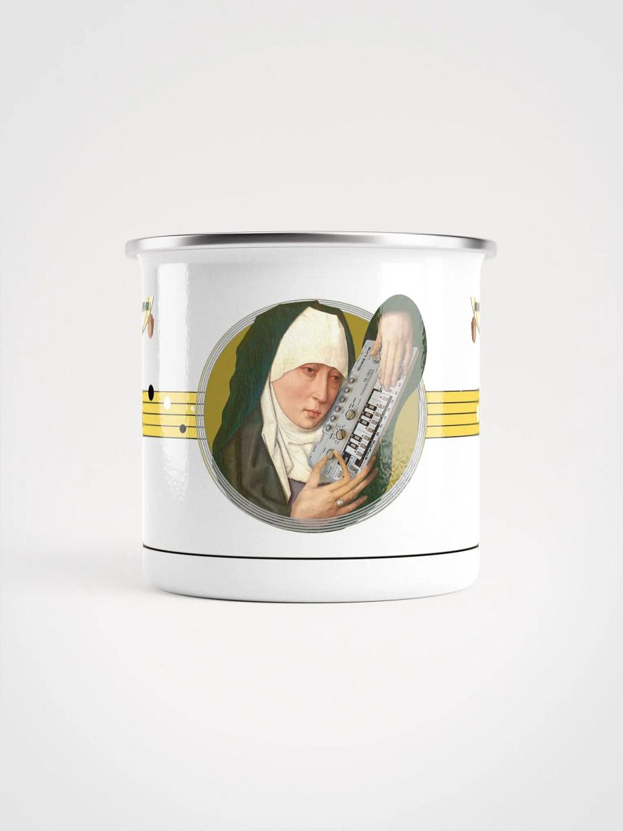 Mater Dolorosa meets Roland TB 303 by Frank Fonik, Techno EDM Enamel Mug product image (1)