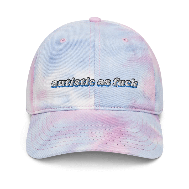 AUTISTIC AS F*CK tie-dye dad hat product image (1)