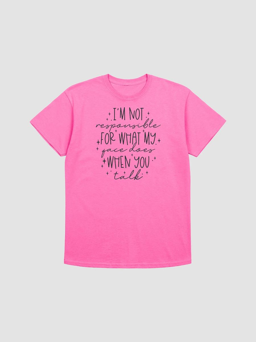 Facial Expression Unleashed Tee: Beware, Words May Cause Reactions! product image (2)