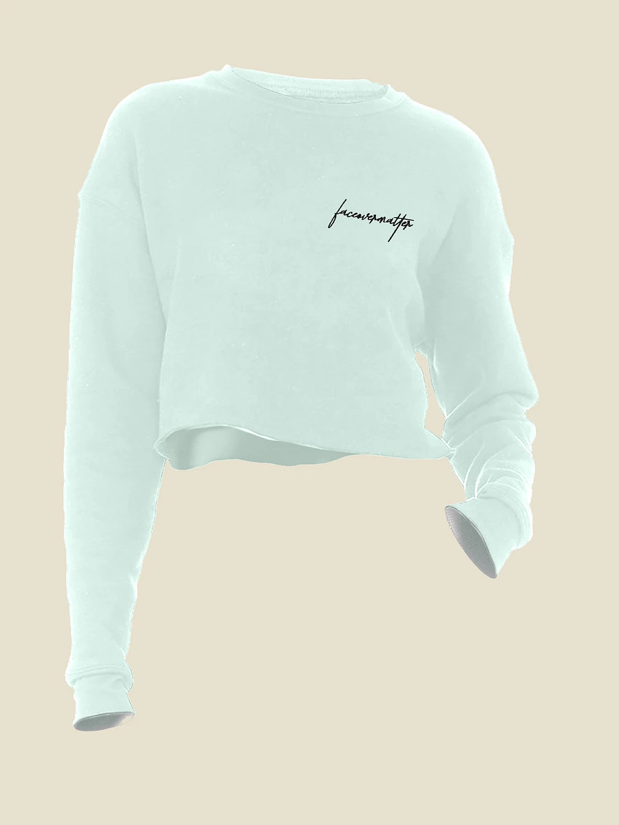 Faceovermatter Cropped Crewneck (Dusty Blue) product image (5)