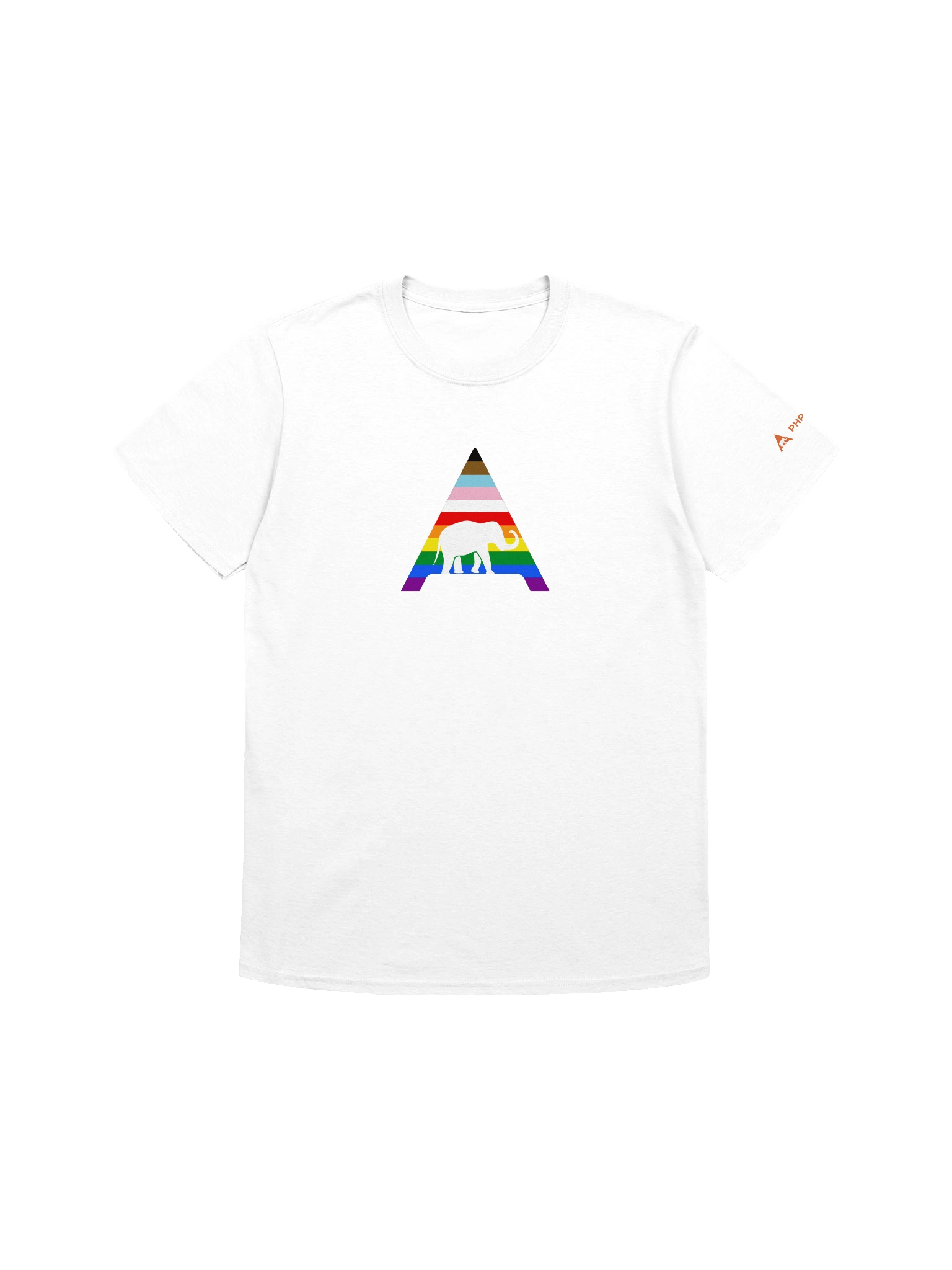 Rainbow ElePHPant Unisex T-Shirt (Light mode) product image (4)