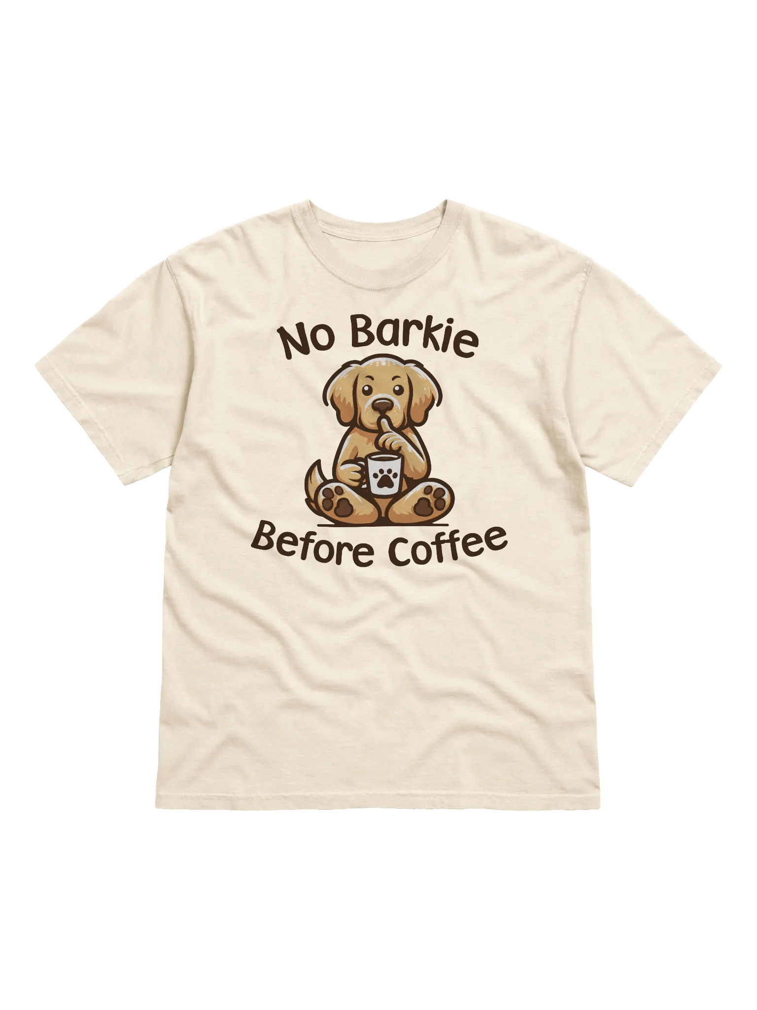 No Barkie Before Coffee Golden Retriever - Tee product image (1)