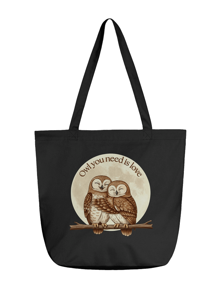 Eco-friendly tote bag: Owl Love product image (1)