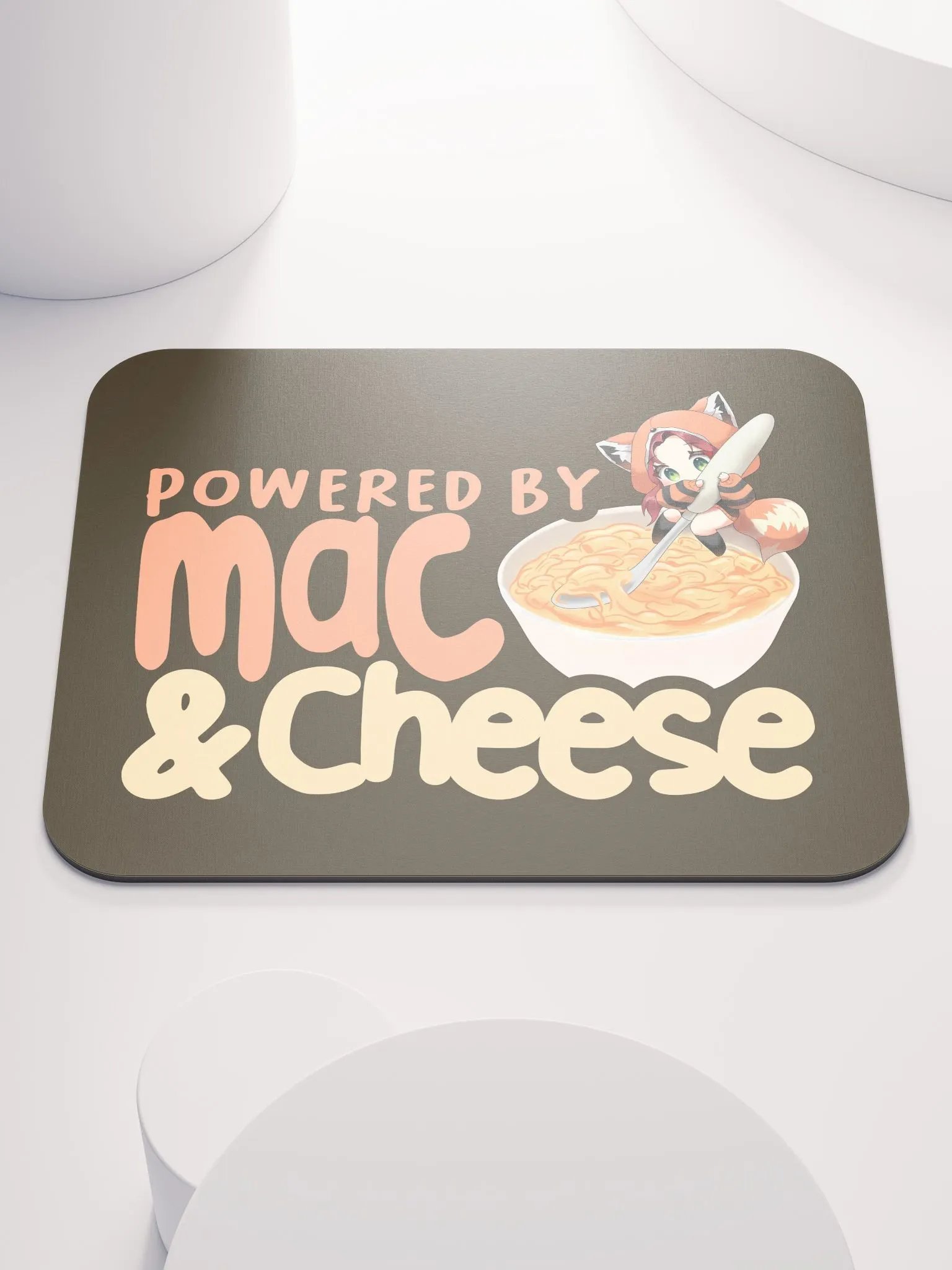Powered by Mac & Cheese Mousepad product image (1)