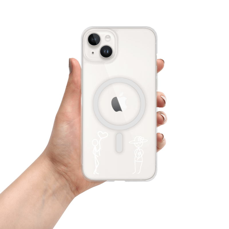 She & Her Pookie iPhone MagSafe® clear case - White product image (3)