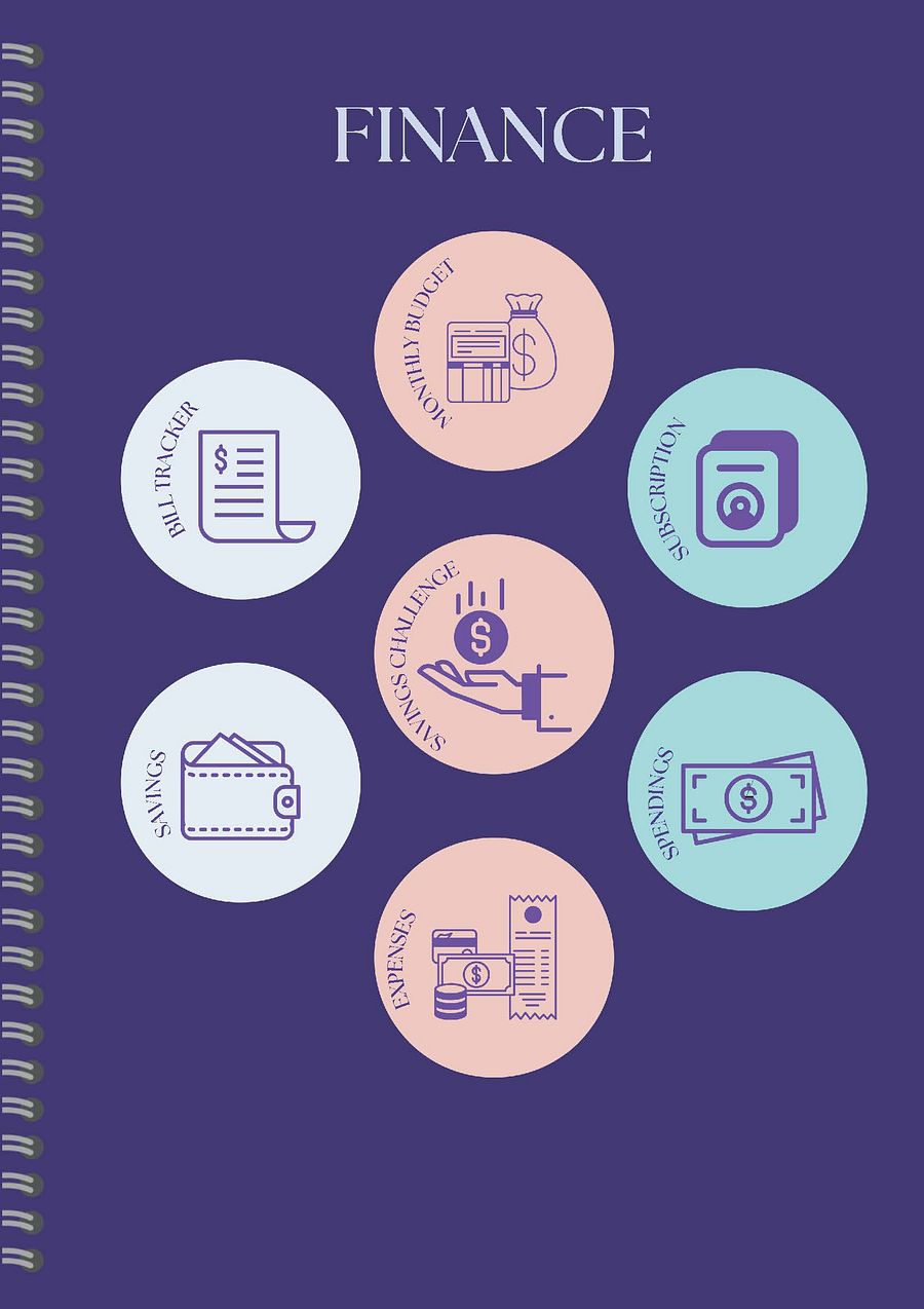 Detailed Undated Planner - Abstract Purple Marble product image (8)