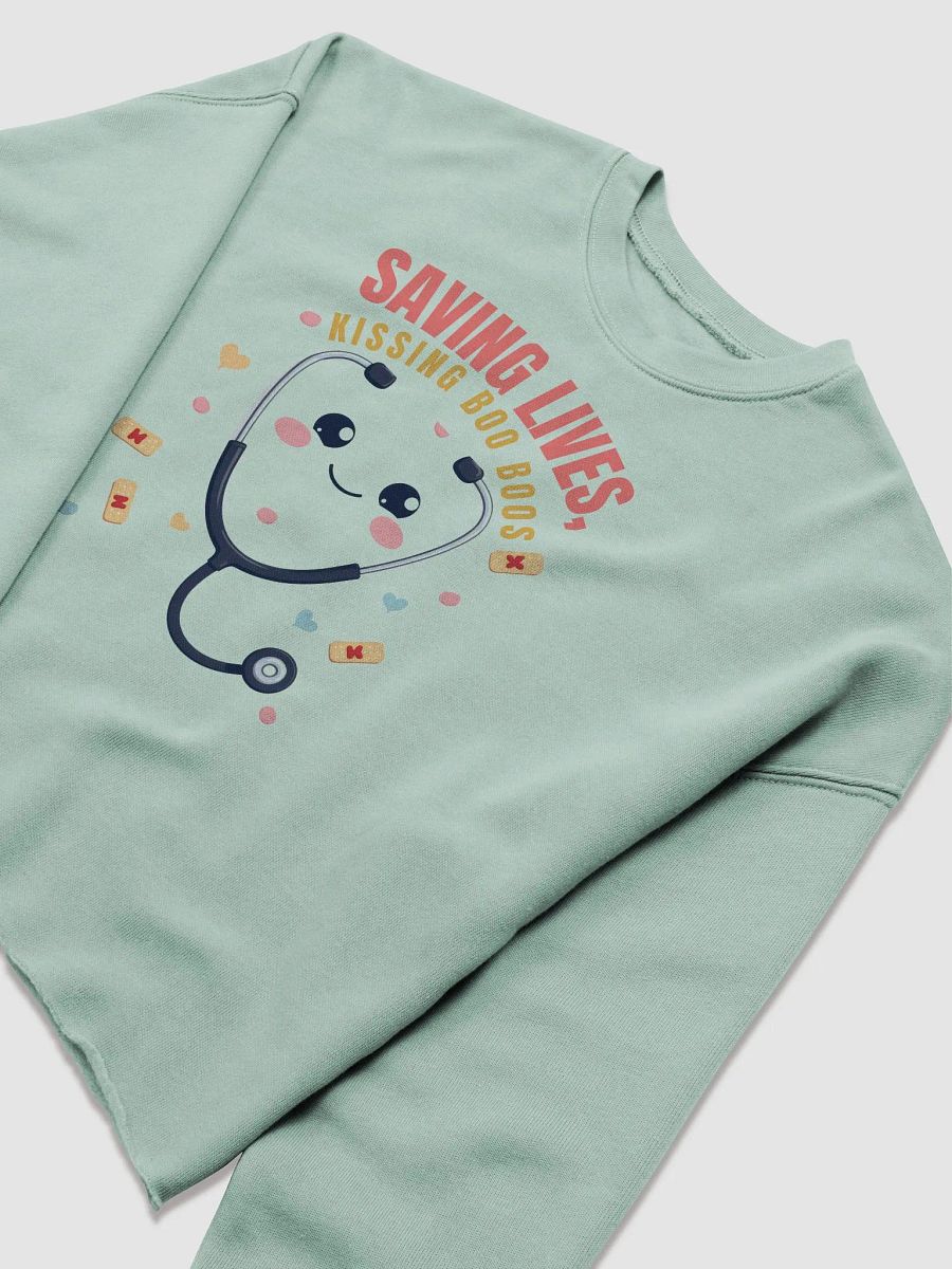 Smiling Stethoscope Crop Sweatshirt product image (17)