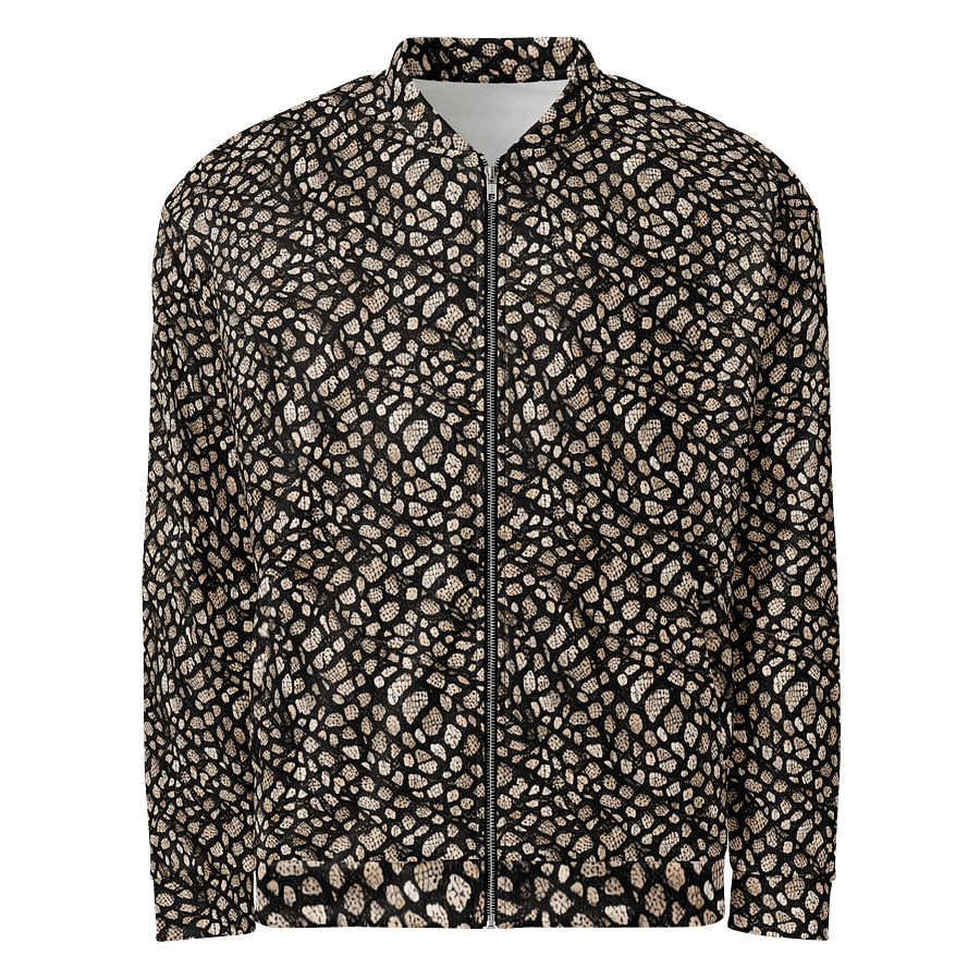 Brown Skin Snake Bomber Jacket product image (1)